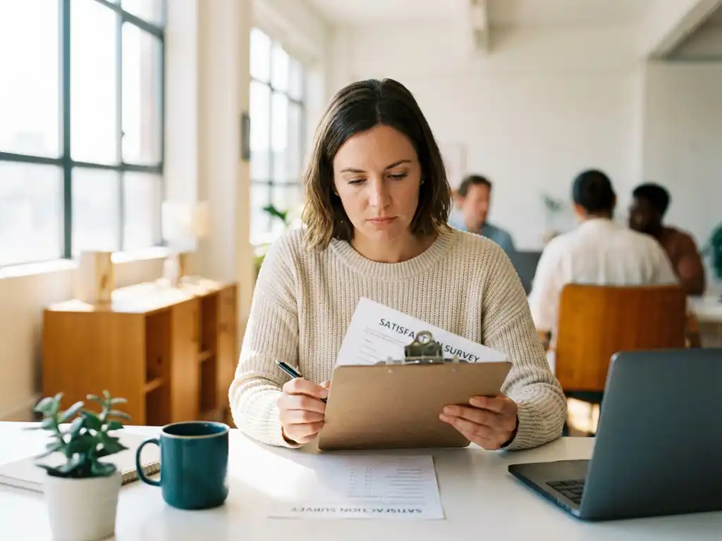 Wat is de procedure voor een medewerkerstevredenheidsonderzoek?